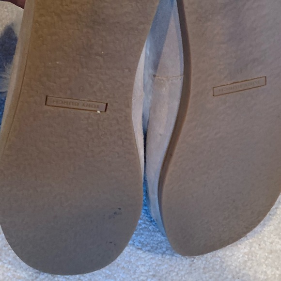 Tory Burch Aberdeen Slipper. Split Suede / Rabbit Fur - Picture 6 of 8